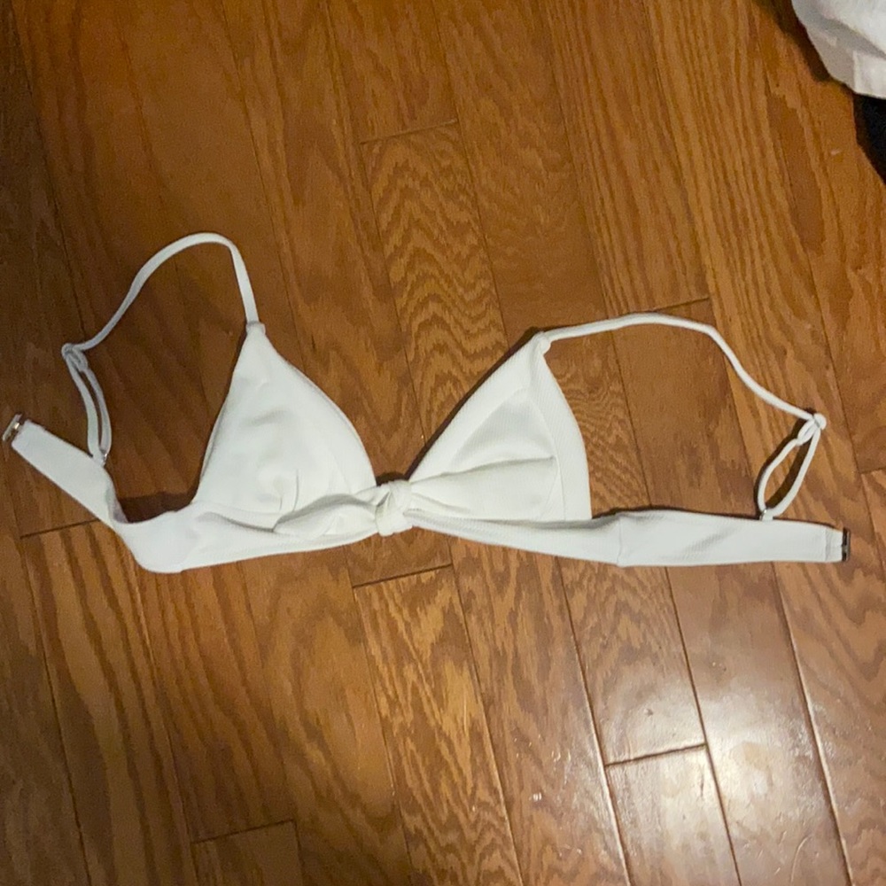 White bathing suit top